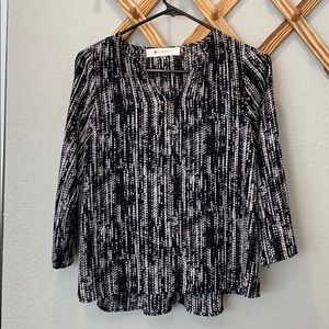 Black and white blouse